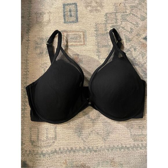 Thirdlove Womens Black Padded Underwire 24/7 Classic Contour Plunge Bra Size 36F - Picture 1 of 5